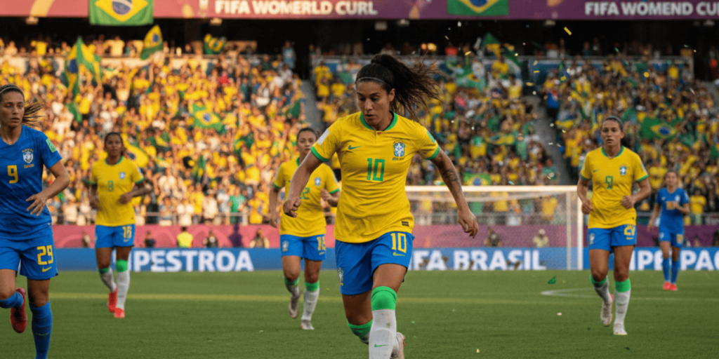 imagem da marta, camisa 10 da seleção brasileira, jogando a copa do mundo feminina 2027