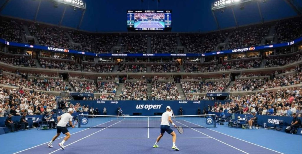 imagem da quadra do us open de tênis