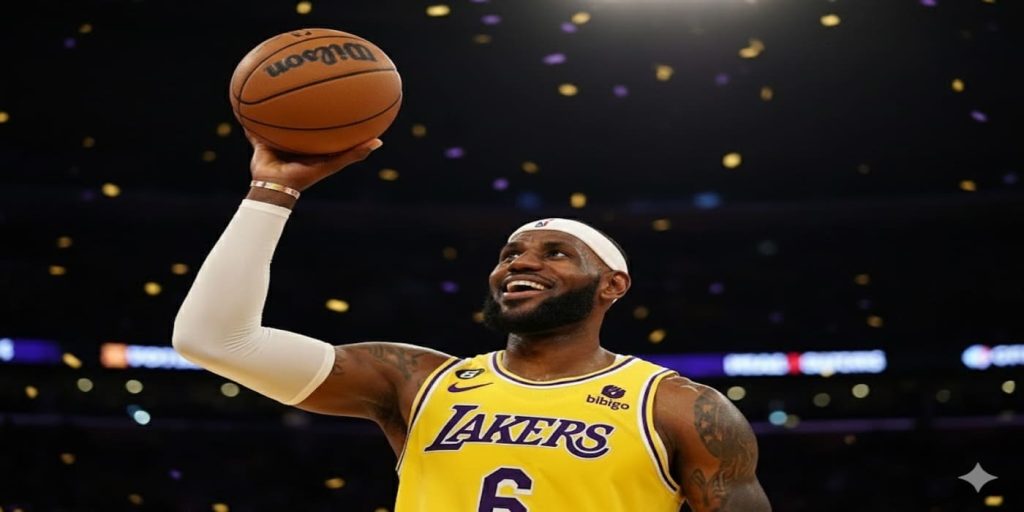 foto de Lebron James, quem detem o recorde de pontos na NBA