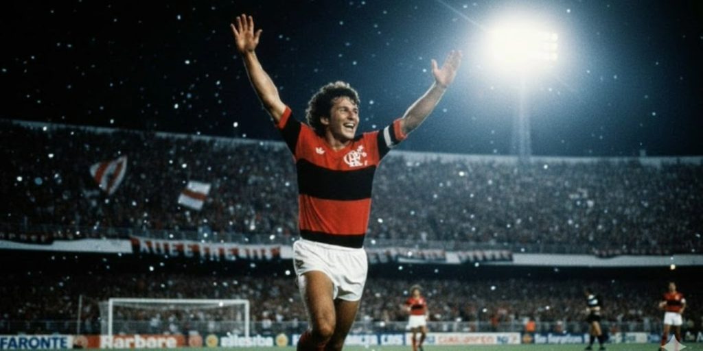 imagem de Zico, um dos maiores ídolos do Flamengo
