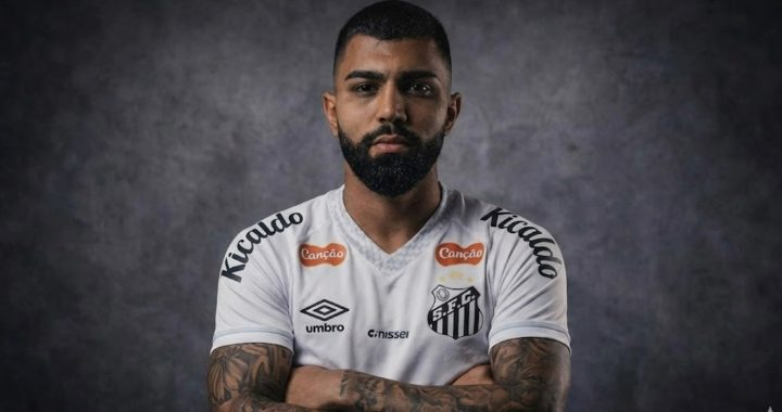 imagem de gabigol no santos, indo para sua terceira passagem no clube