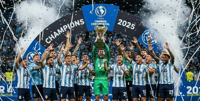 foto do Racing, vencedor da última Recopa Sul-Americana